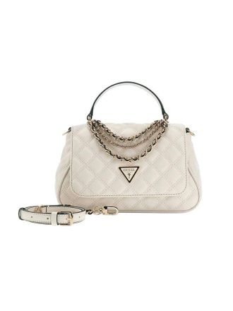 Guess Quilted Polyurethane Crossbody Bag - White