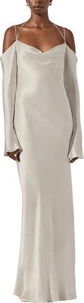 Shona Joy La Lune Off Shoulder Tie Maxi Dress