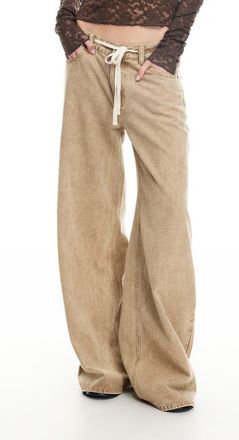 Lioness Muse Baggy Jeans in Camel at Nordstrom, Size X-Small