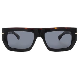 HUGO BOSS Grey Browline Mens Sunglasses BOSS 1502/S 0WR7/IR 54