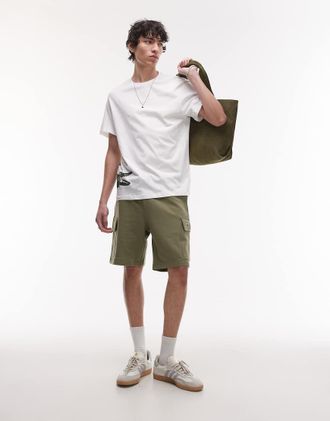 Lacoste Pantaloncini cargo verde kaki