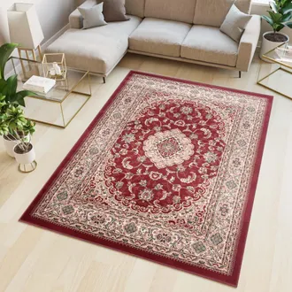 Tapiso Alfombra de polipropileno en rojo y beige 120x170 cm