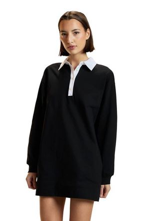 Cynthia Rowley Rugby Mini Dress in Black at Nordstrom, Size X-Small