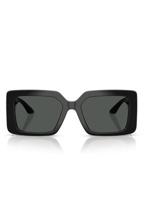 Versace 55mm Square Sunglasses in Black /Dark Grey at Nordstrom