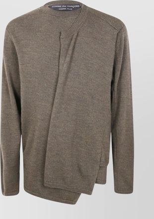 Comme Des Garçons asymmetric long sleeve knit top