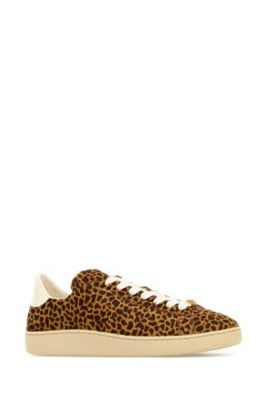 Valentino Garavani Mens Printed Calf Hair Royco Sneakers Biscottobarkbrownivorygreenbpapyru - Bos Taurus
