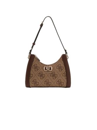 Guess Schoudertas Latte Logo/Bruin