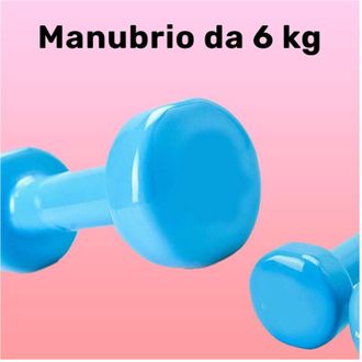 Trade Shop Trade Shop - Manubrio Singolo 6 Kg In Vinile Allenamento Esercizi Casa Palestra Workout Fit