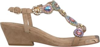 Alma En Pena Rhinestone Sandal - Dames - Sandalen met hakken - Beige - 39 EU - Schoenen