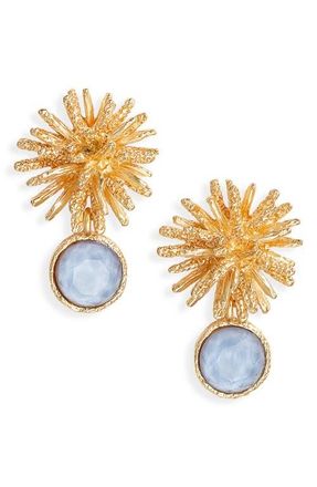 Karine Sultan Starburst X Drop Earrings in Gold/Blue at Nordstrom