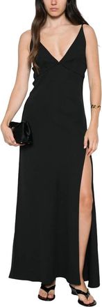 Iro Basalt Lange Jurk - Dames - Avondkleed - Zwart - 2XS - Polyester - Kleedjes