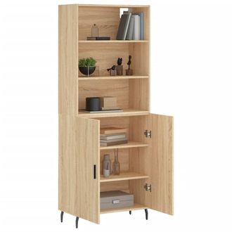 Berkfield Home Highboard Sonoma Oak 69.5x34x180 cm Engineered Wood in Brown