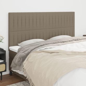 vidaXL Cabeceros 4 Unidades De Tela Gris Taupe 100x5x78/88 Cm Vidaxl