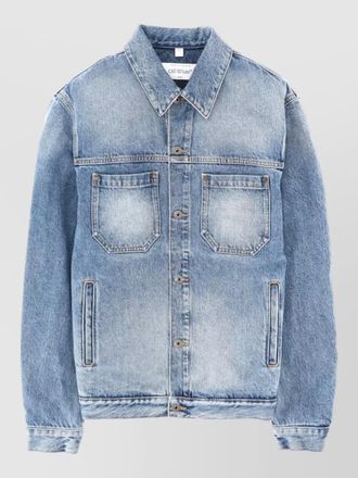 Off-white collared jacket long sleeves back graphic detail