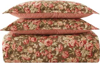 Laura Ashley Bloomsbury 3-Piece Twin Comforter & Sham Set in Brown at Nordstrom Rack