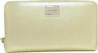Jimmy Choo London Pre-owned Lange portemonnee (bi-fold) - Dames - Vintage Accessoires - Geel - ONE Size - Leer - Vintage