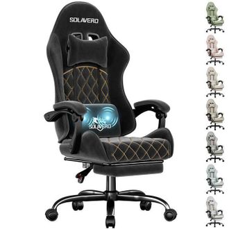 OEM Silla Ergon&oacute;mica - Ecofurnix - Coj&iacute;n Lumbar Masajeador - Respaldo Ajustable - Apoyacabezas Ajustable - Reposapi&eacute;s - Negro