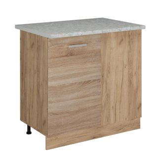 Vicco Armario De Esquina R-line, Sonoma, 86 Cm Et M&aacute;rmol