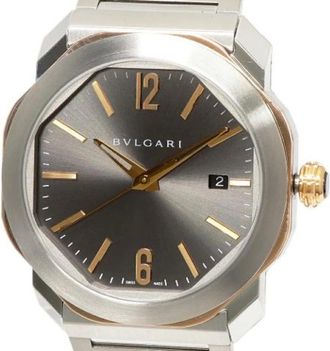 Bulgari Pre-owned Octo Roma Watch Ocp41Sg - - Pre-owned - Uomo - Grigio - ONE SIZE