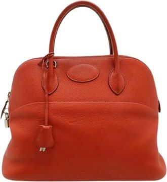 Herm&egrave;s Pre-owned Vintage Leren Handtas - Dames - Vintage Handtas - Oranje - ONE Size - Leer - Vintage