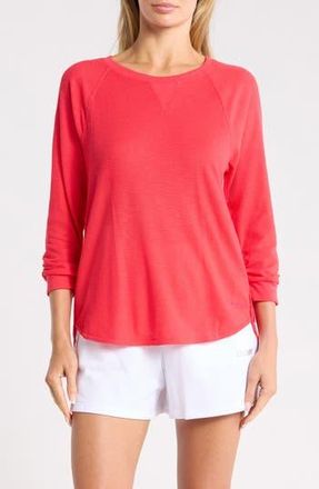 DKNY Slub Waffle High-Low T-Shirt in Watermelon Sugr at Nordstrom Rack, Size Medium