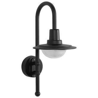 Beliani L&aacute;mpara Led Para Pared De Exterior De Metal Aluminio Estilo Moderno Negro Portelo