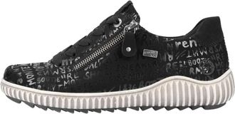 Remonte Script Patroon Sneakers - Dames - Schoenen - Zwart - Maat: 36 EU