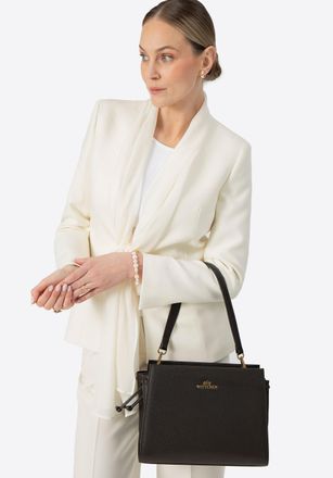 Wittchen Dames Leren Koffer met Riemen, Donkerbruin, Natuurlijk Leer