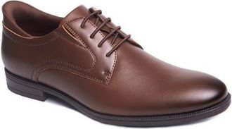 Marc Joseph New York State Street Hands Free Technology Leather Plain Toe Dress Oxford in Brown Napa Leather at Nordstrom, Size 8.5