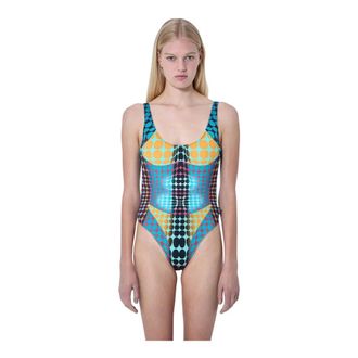 Jean Paul Gaultier One-piece, female, Multicolor, Size: XS Re-Edition The Blue Dots Swimsuit