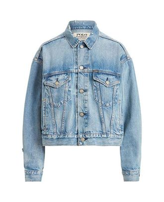 Ralph Lauren Verk&uuml;rzte Oversize-Denimjacke Trucker