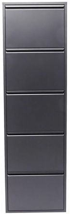 Kare Design Zapatero de 5 compartimentos gris