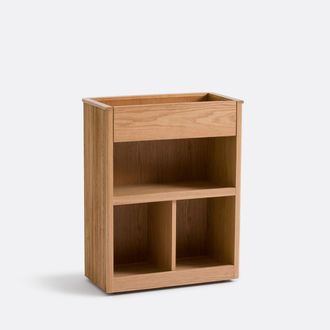 La Redoute Interieurs Console, opbergruimte op wielen, eiken fineer, Tamula