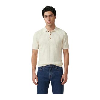 Only & Sons Polo Shirts, male, White, Size: XL Short Sleeve Polo Shirt with Button Fastening