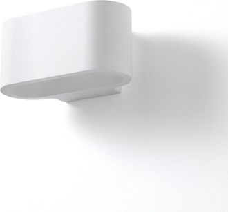 Oresteluchetta Aplique de pared de yeso blanco mate 9x18x10 cm