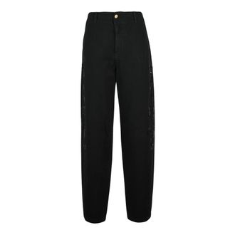 Ermanno Scervino Dames, Jeans, Zwart, Maat: S Katoen