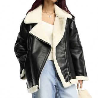Asos Womens Leather Jacket In Black