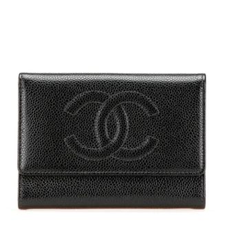 Chanel Pre-owned Wallets, female, Black, Size: ONE SIZE Pre-owned Leather Wallet