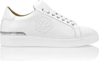 Philipp Plein White Leather Sneakers With Cushioned Insole
