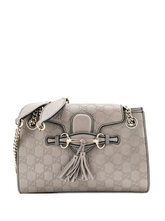 Gucci Emily Chain Flap Guccissima Leather Small shoulder bag - Grey