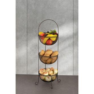 Hermia cesto di frutta Cestino, cestino portaoggetti, cestino per la casa Nero