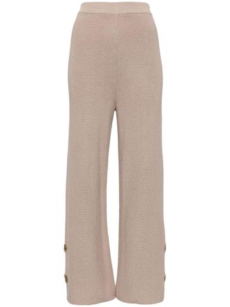 Izaak Azanei Gebreide straight broek - Bruin