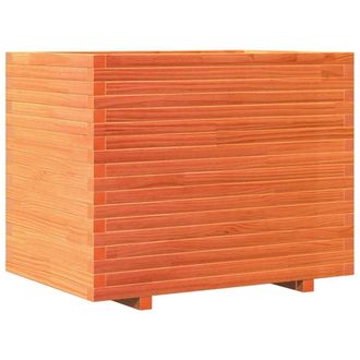 Berkfield Home Garden Planter Wax Brown 90x60x72.5 cm Solid Wood Pine