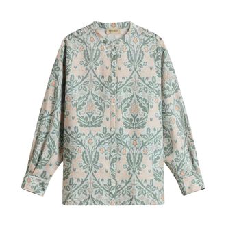 Woolrich Shirts, female, Multicolor, Size: XS Lyocell Blend Botanical Print Shirt