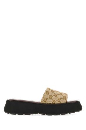 Gucci Beige Logo Sandals