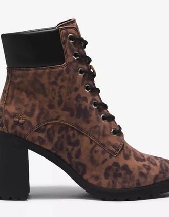 Timberland Womens Allington Heeled 6 Inch Boot - Leopard Print - Brown - Size: 5