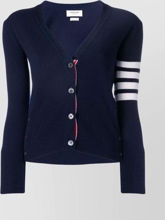 Thom Browne striped cashmere knit cardigan