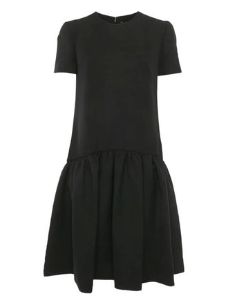 Alexander McQueen ruffled-hem midi dress - Black