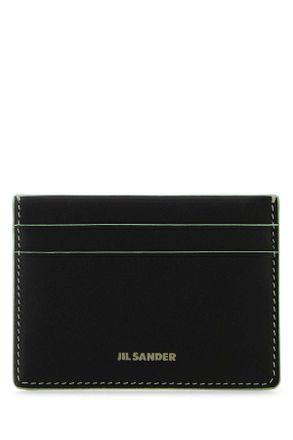 Jil Sander Black Leather Card Holder