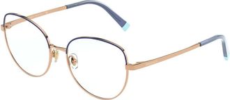 Tiffany & Co. Blauw Ros&eacute;goud Brilmontuur - unisex - Brillen - Veelkleurig - 53 MM - Accessoires